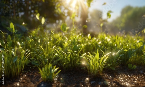 Emerging Life: Tender Sprout Breaking Ground, Symbolizing Growth and Renewal. 