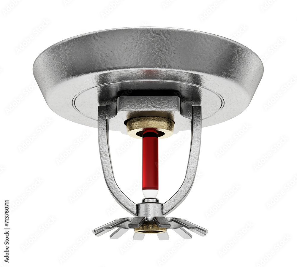 Fire sprinkler isolated on white background. 3D illustration Fire sprinkler isolated on white background. 3D illustration