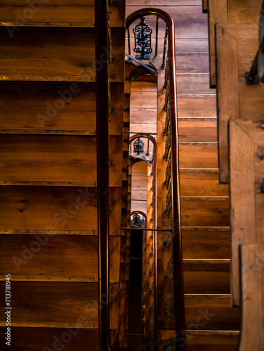 Stairs. Old. Building. Wooden. Dark