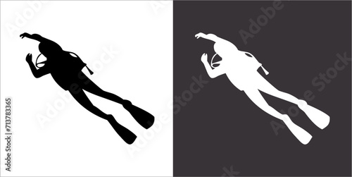  IIlustration Vector graphics of Diving icon photo