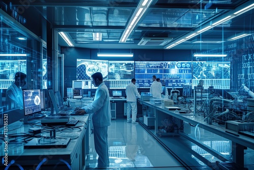 Scientists Working in Advanced Research Laboratory