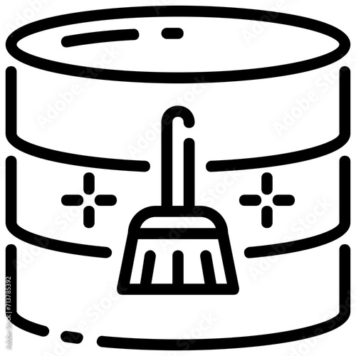 data cleaning outline vector icon