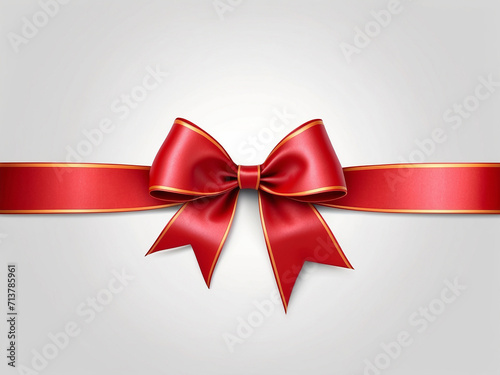 red bow with ribbon