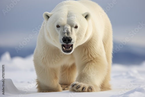 A striking image of a polar bear