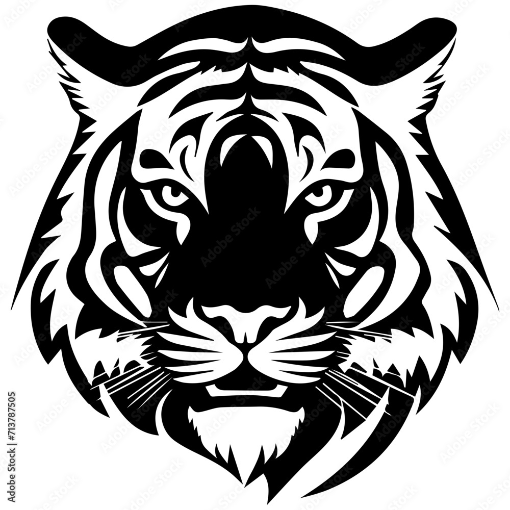 Fototapeta premium tiger head vector