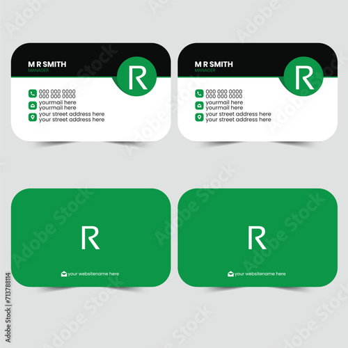 Vector Modern Creative and Clean Business Card Template Design. Flat Design Illustrator.
