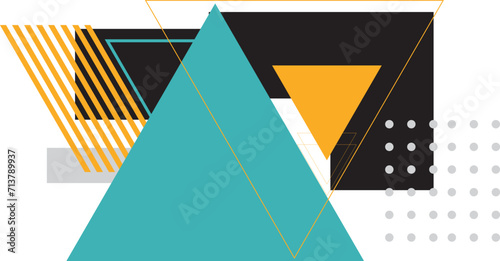 Geometric abstract memphis shape vector element