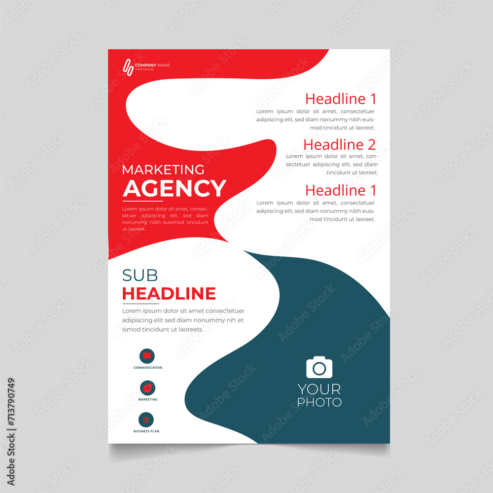 Vertical Corporate business flayer creative concept for advertising ...