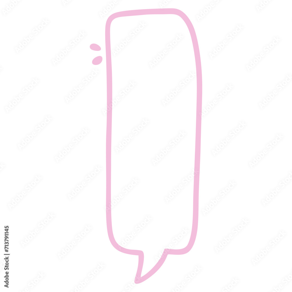 Long Rectangle Speech Bubble Hand Drawn Long Rectangle Speech Bubble Hand Drawn