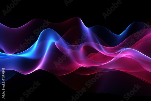 Abstract multi-color smoke spreading bright light effect. The explosion of multi-colored wavy smoke Generative AI