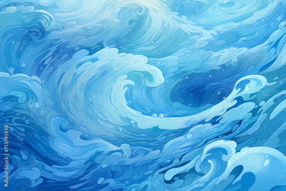 blue oceans background, swirling water, abstract ocean swell or wave. colorful turbulence, environmental awareness, freehand painting. depictions of inclement weather. blue oceans background, swirling water, abstract ocean swell or wave. colorful turbulence, environmental awareness, freehand painting. depictions of inclement weather.