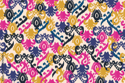 abstract seamless motif fabric patterns, abstract ikat, carpet, fabric, batik 