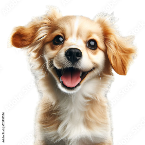 golden retriever puppy on white or transparent background, png