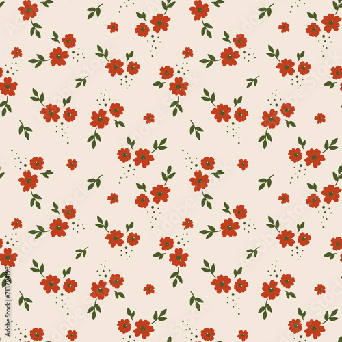 cute flower blossom seamless pattern. pastel color. Pattern for textiles, wrapping paper, wallpapers, backgrounds