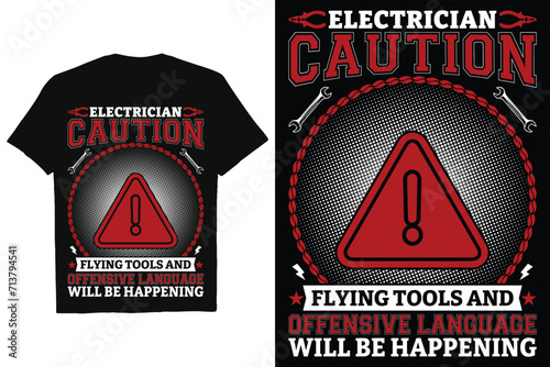 Electricians Vector Graphic T-shirt Design