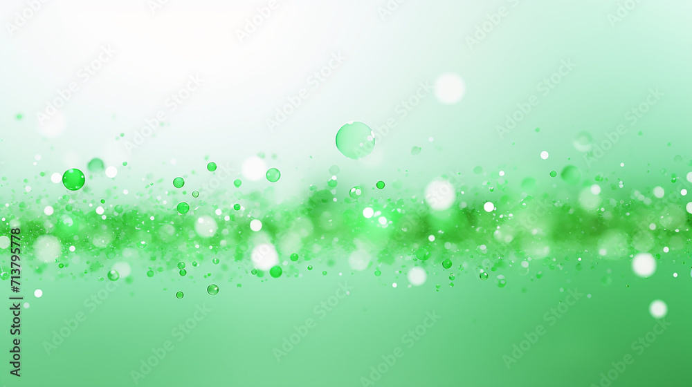 light green bubble abstract bokeh background 3d rendering
