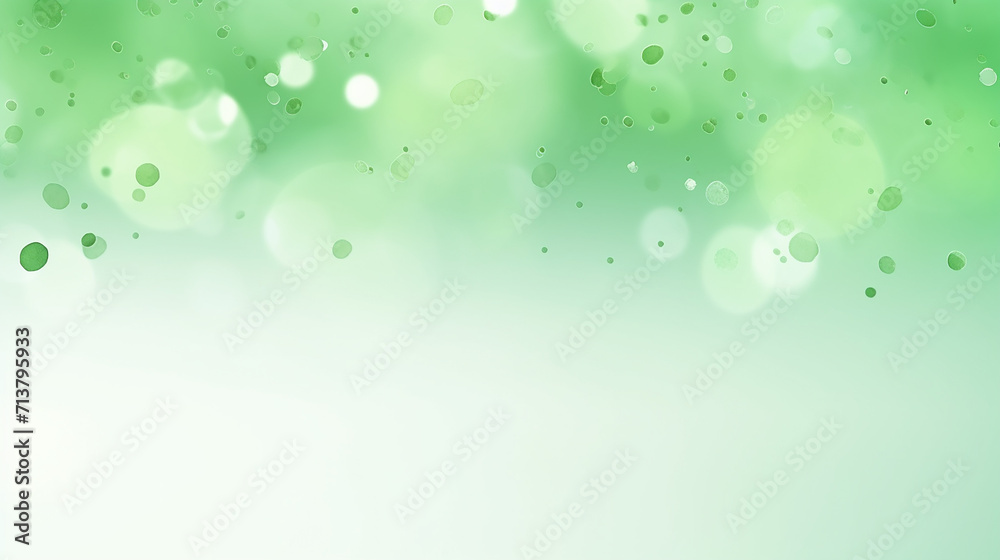 light green bubble abstract bokeh background 3d rendering on white background