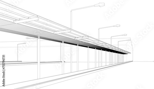 3D illustration of landscape project
