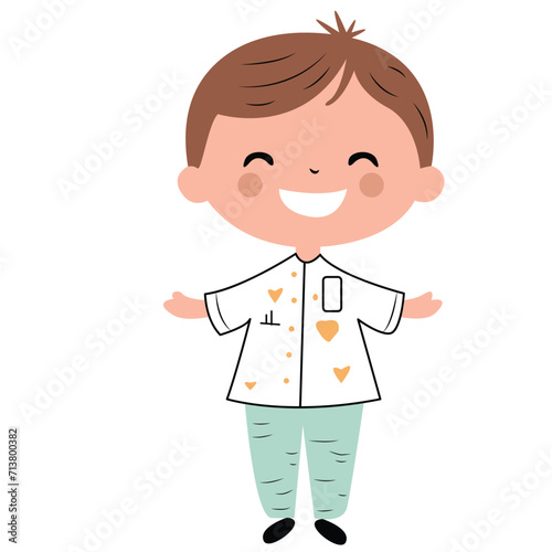 funny kids smile vector design illustration