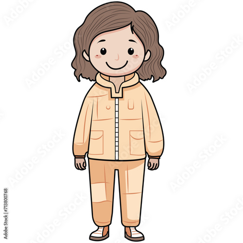cute a kids astronaut vector design illustration