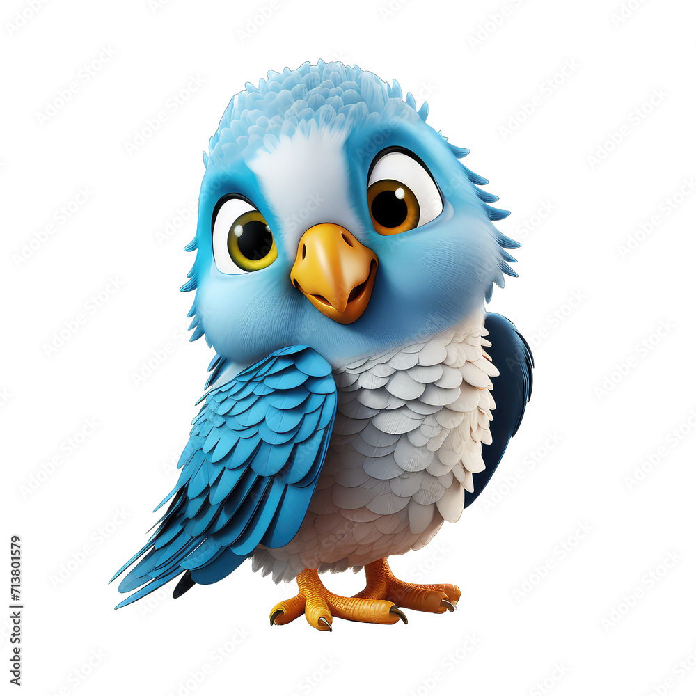 Obraz premium cute colorful Budgerigar isolated on transparent background