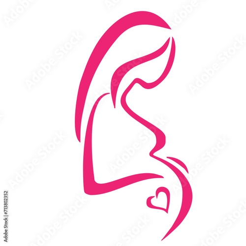 pregnant woman silhouette