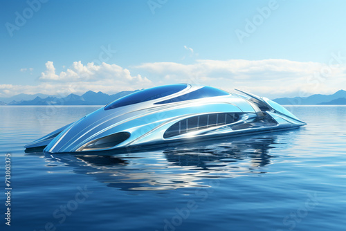 Futuristic modern transportation boat © Sawai Thong