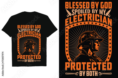 Electricians Vector Graphic T-shirt Design