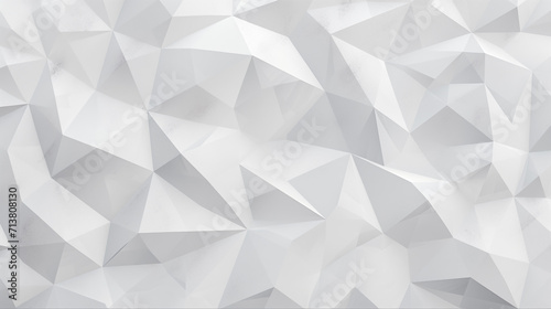 Abstract background White on white polygon geometric shapes with grey shadow © polarbearstudio