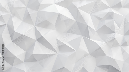 Abstract background White on white polygon geometric shapes with grey shadow