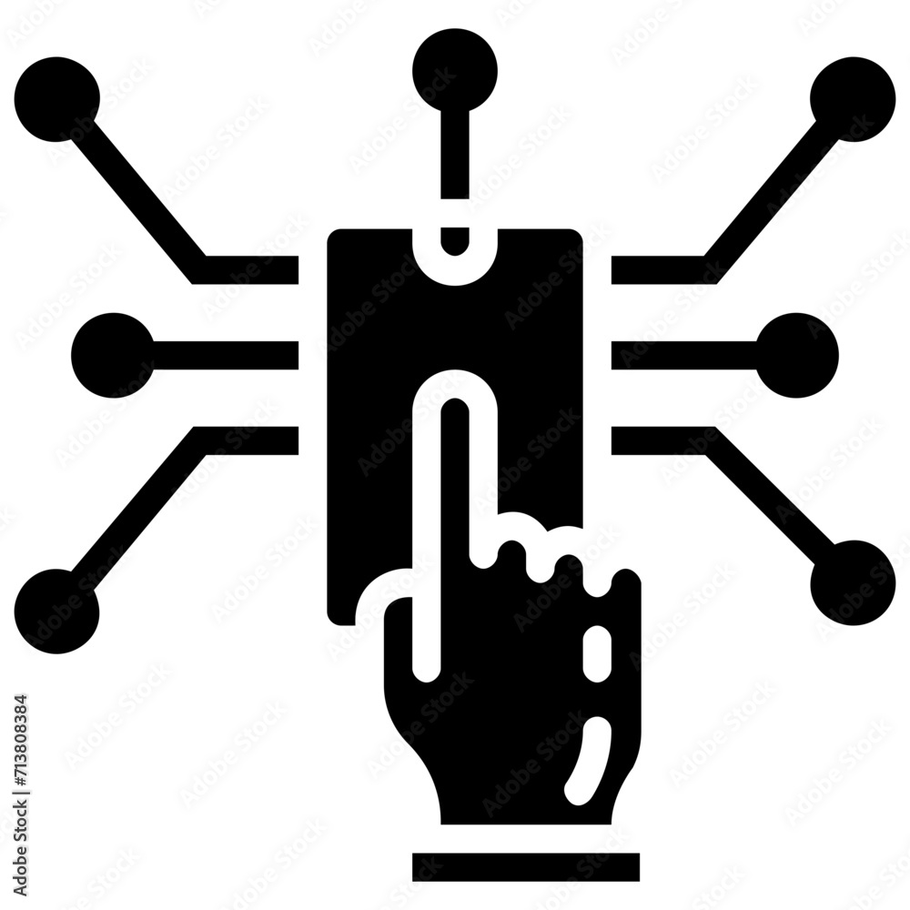 phone tap solid vector icon phone tap solid vector icon