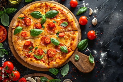 Gourmet Italian Pizza with Fresh Toppings