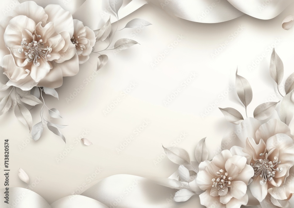 Wedding Announcement Reception Ceremony Invitation Card 5 x 7 Background Image