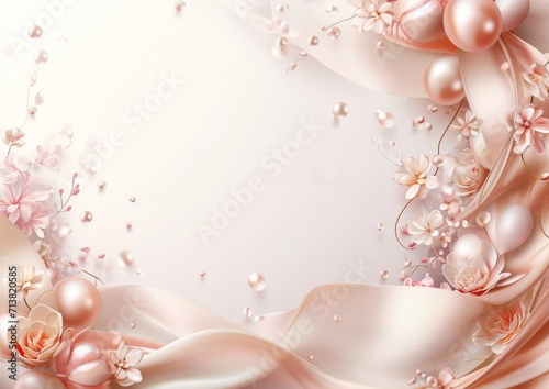 Wedding Announcement Reception Ceremony Invitation Card 5 x 7 Background Image