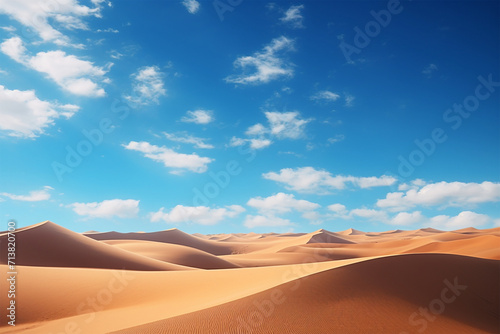 stunning desert photo under blue sky photo