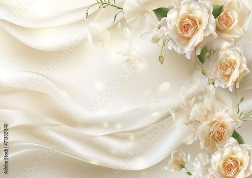 Wedding Announcement Reception Ceremony Invitation Card 5 x 7 Background Image © DigitalFury