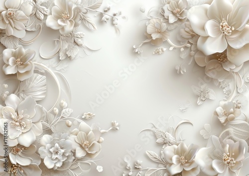 Wedding Announcement Reception Ceremony Invitation Card 5 x 7 Background Image 