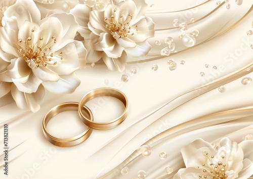 Wedding Announcement Reception Ceremony Invitation Card 5 x 7 Background Image 