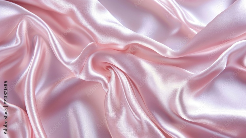 Silk fabric texture, soft pink waves, luxurious drapery, elegant satin, smooth folds, textile background, high-quality material, delicate ripple effect Silk fabric texture, soft pink waves, luxurious drapery, elegant satin, smooth folds, textile background, high-quality material, delicate ripple effect