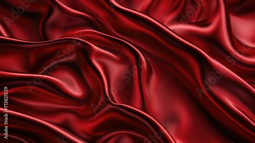 Elegance in Red Satin luxurious red satin fabric, draped folds, soft texture, close-up, lustrous sheen, elegant backdrop elegance