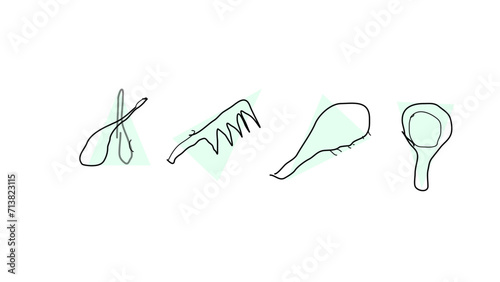 hand pencil lines	
