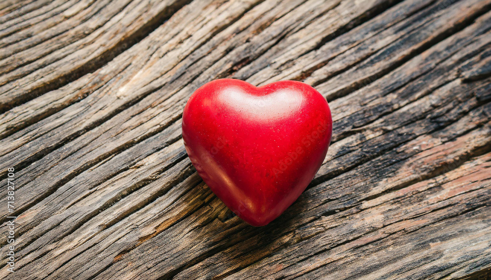 Rustic Red Heart on Weathered Wood- Symbol of Timeless Love Rustic Red Heart on Weathered Wood- Symbol of Timeless Love