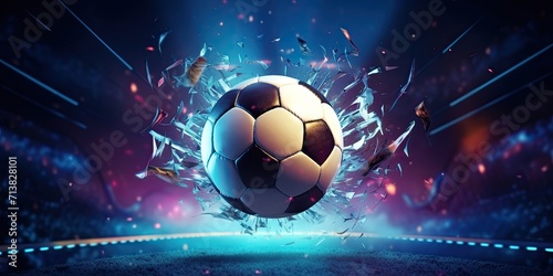 Soccer Championship. Advertising banner. Logo for sports channels