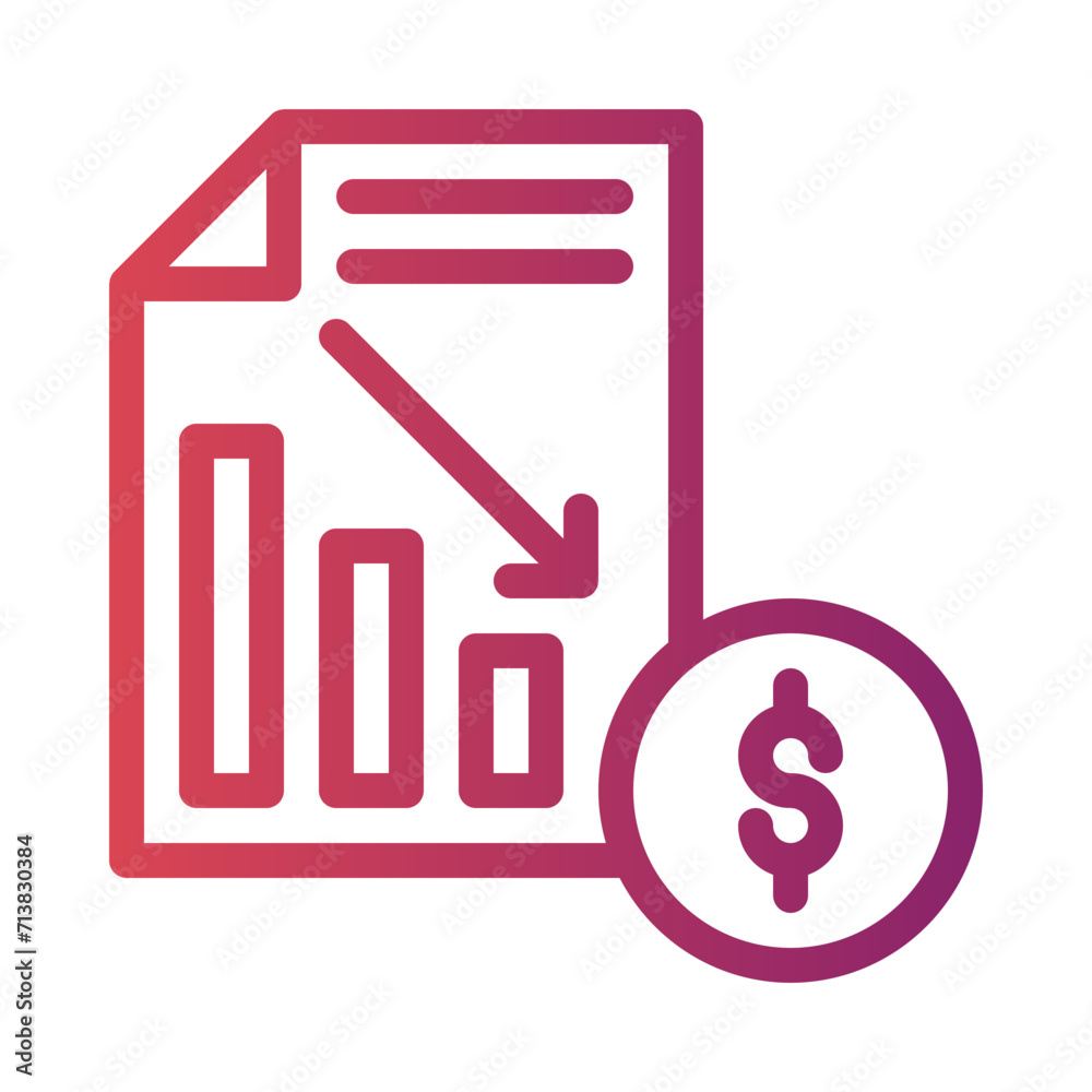 loss gradient icon loss gradient icon