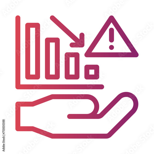 financial crisis gradient icon
