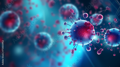 Cell background  virus cells  medical research background