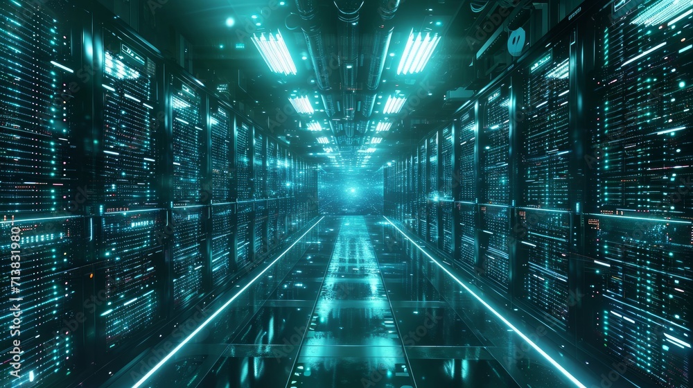 matrix style cyber corridor as big data storage 