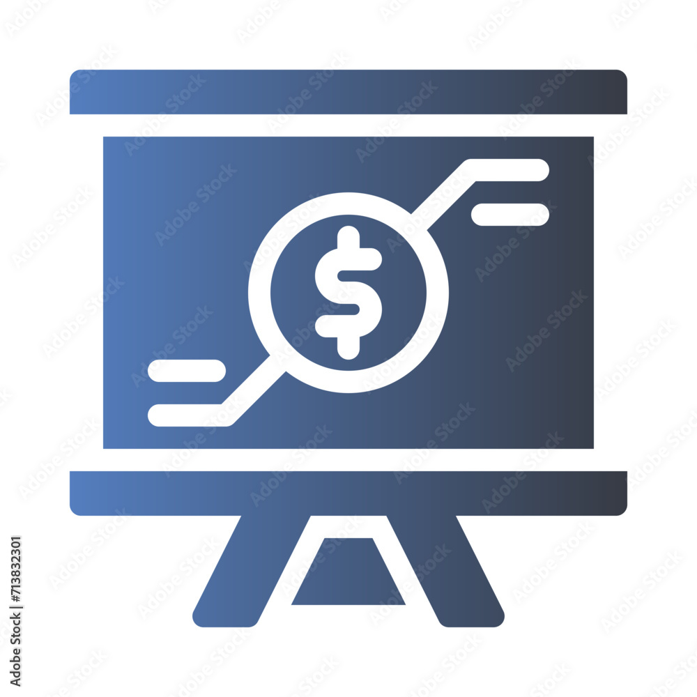presentation flat gradient icon presentation flat gradient icon