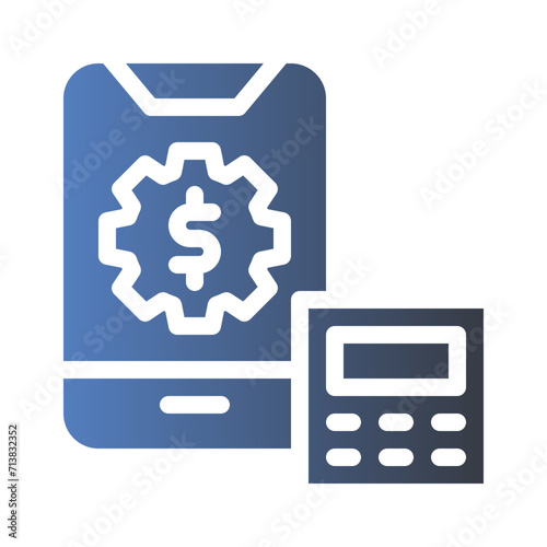 tools flat gradient icon