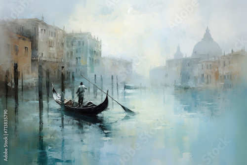Illustration of the beautiful city of Venice. Ilaly